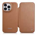 iCarer CE Premium Leather Folio Case skórzane etui iPhone 14 Pro z kla