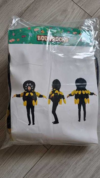 Przebranie, kostium pająk + pompka - dmuchane, Halloween - NOWE
