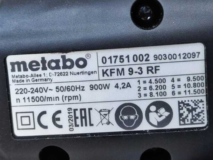 Frezarka krawędziowa do metalu Metabo KFM 9-3 RF 900W NÓWKA