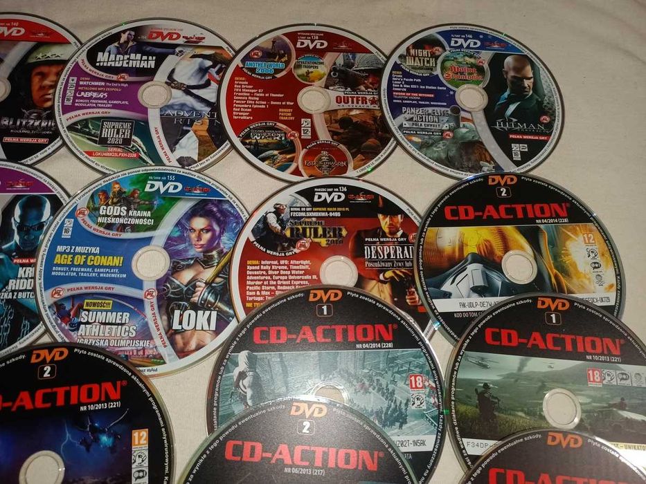 Desperados, Tomb Raider, Hitman, Mafia PC CD Action (KOMPLET 24CD)