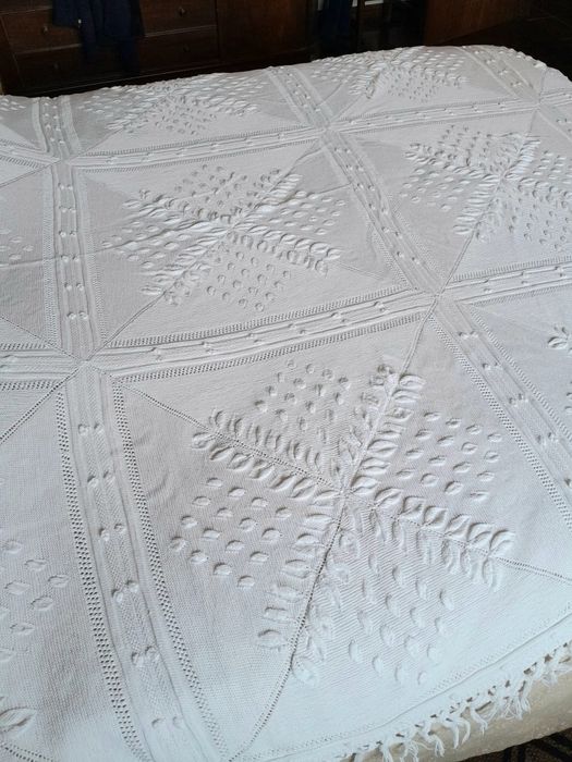 Colcha em crochê 2 agulhas