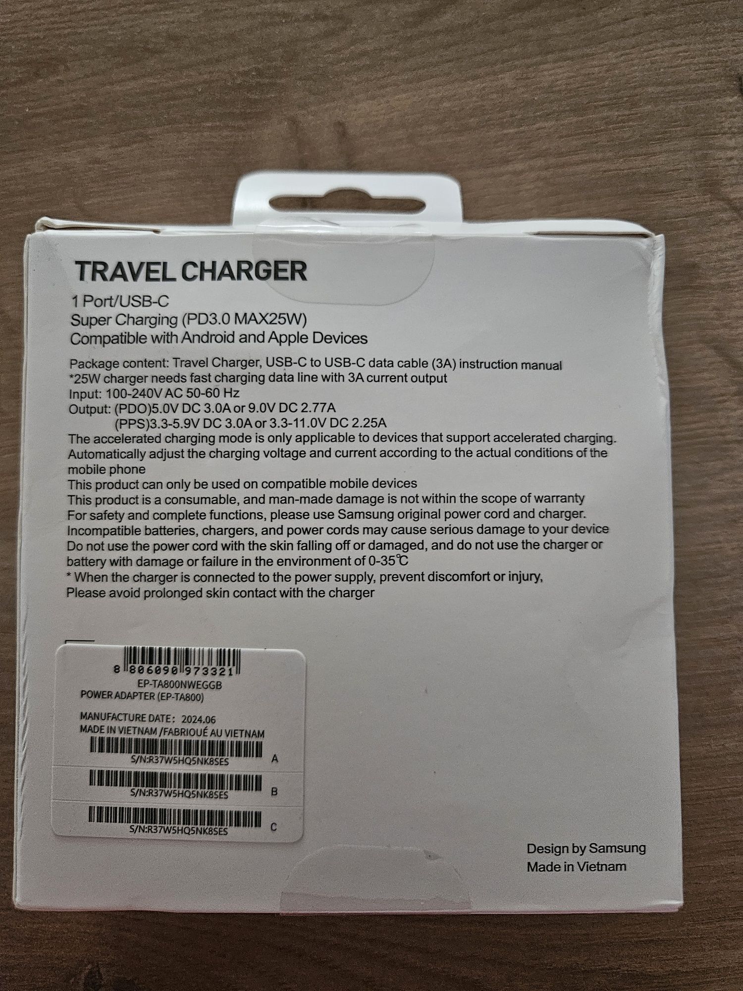 Ładowarka Samsung Super Fast Charger 25W