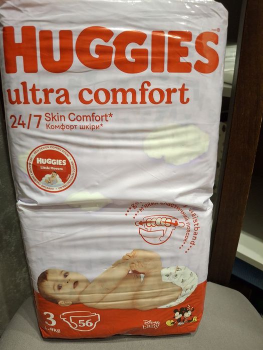 Памперсы: Pampers premium care, Huggies ultra comfort р.3, запечатанны