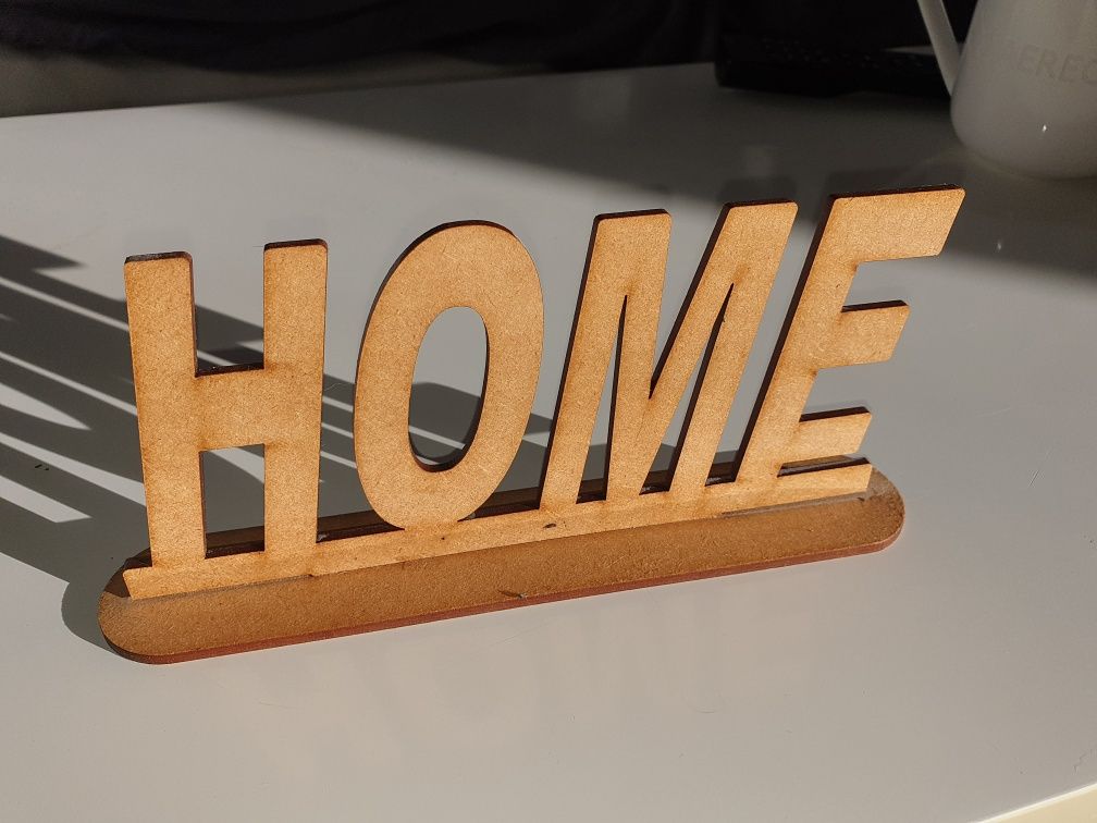 HOME napis drewniany - ozdoba