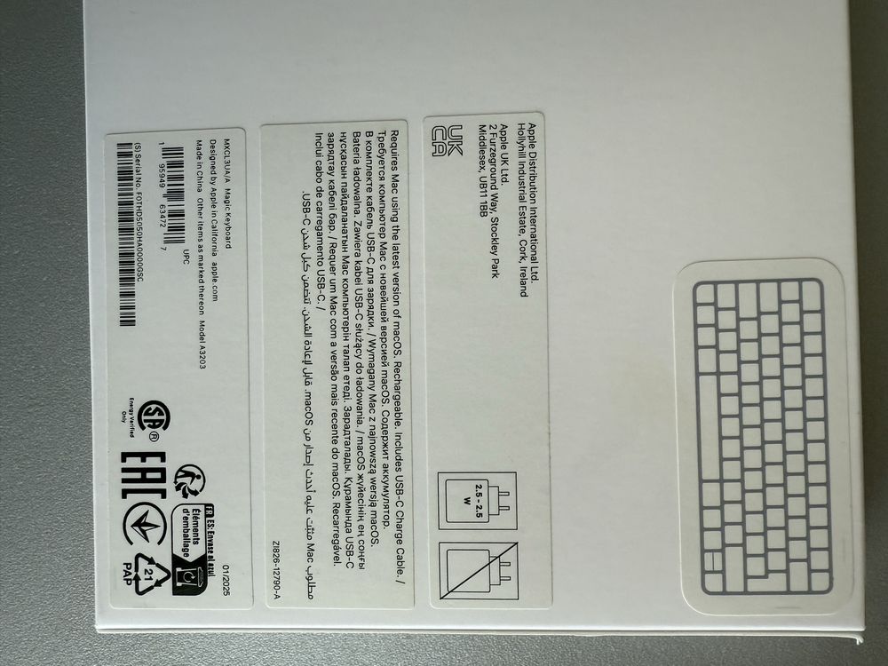 Apple Magic Keyboard USB-C (A3203) нова, запечатана, укр розкладка
