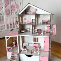 Будинок для ляльок із секціями для іграшок h 93 см ліфт тераса Меблі