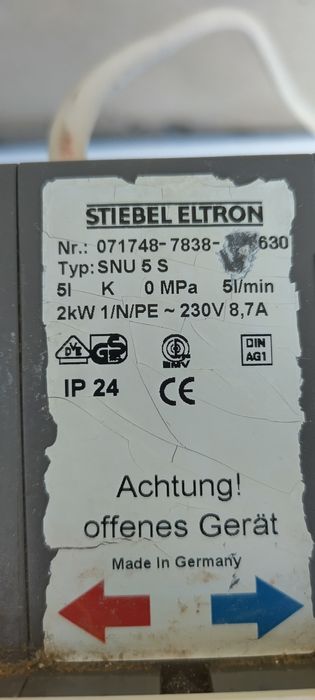 Wyprzedaż! Ogrzewacz wody Stiebel Eltron SNU 5 S