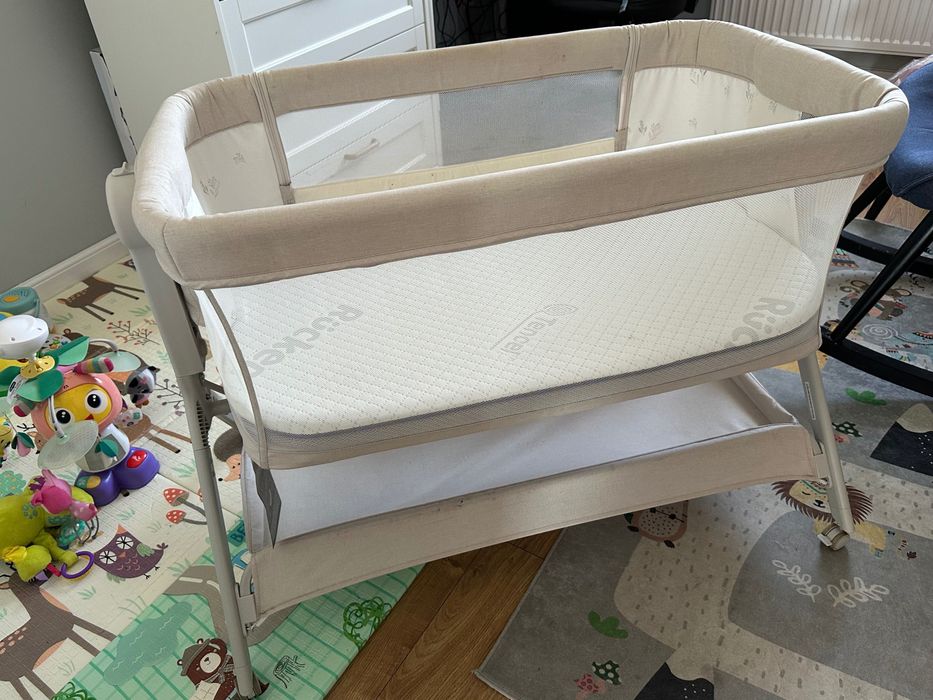 LEONIE Lionelo Łóżeczko dostawne 3w1 Beige Sand + GRATIS NOWY MATERAC