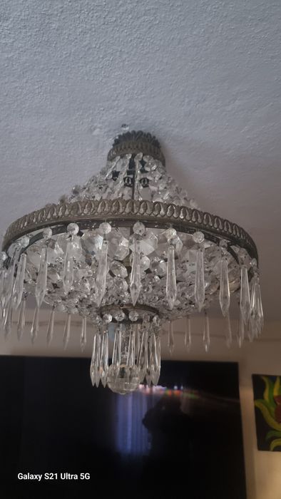 Candeeiro de teto, com 5 focos de luz