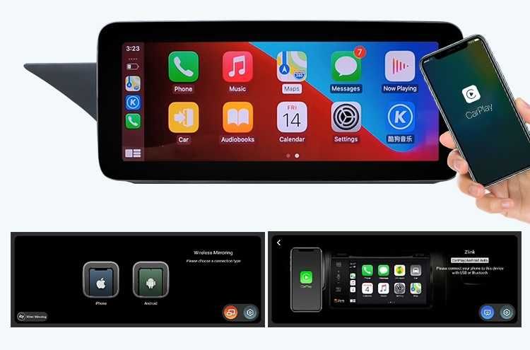 CarPlay Android Radio DAB USB GPS WiFi 4G 10,25 Mercedes E W212 NTG5.0