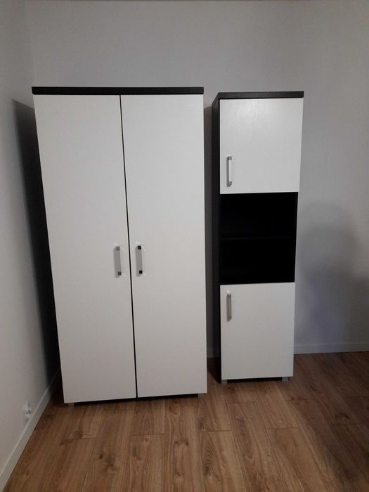 Zestaw mebli: szafa i słupek tanio sprzedam