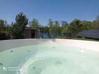 Całoroczny dom nad jeziorem SEN MAZUR z sauną, jacuzzi ,własną plażą