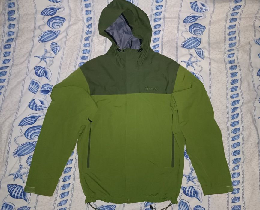 Зелёная ветровка Marmot на мембране Gor-tex gorpcore