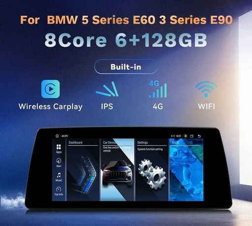 Radio samochodowe BMW 5 E60 E61 3 E90 E91 E92 E93 Android CarPlay