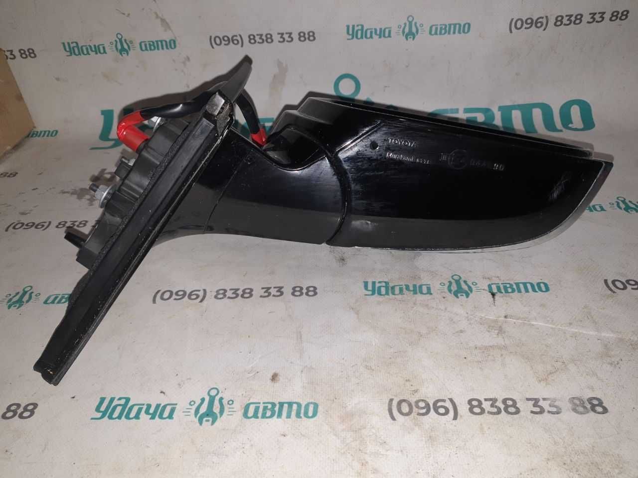 Дзеркало бічне праве Toyota Prius 50 16-6 пінів мертві зони BSM чорне