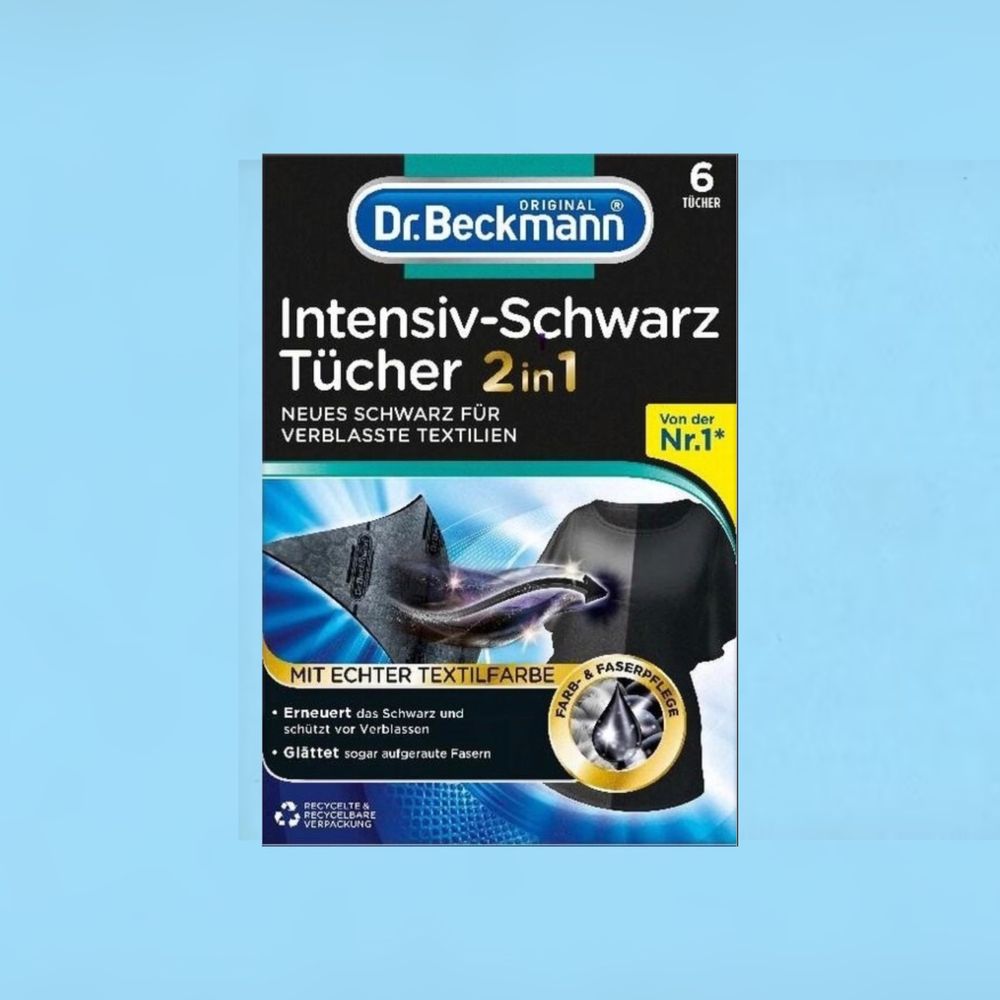 Dr.Beckmann Рушники кольорові інтенсивно чорні 2в1 6 шт