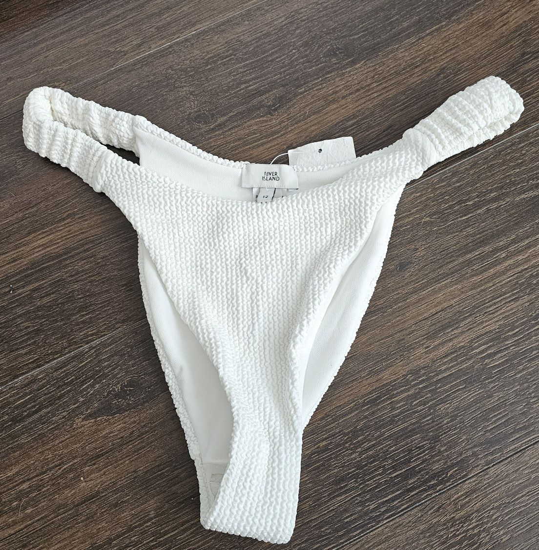 04 River Island  Dół od bikini majtki od stroju kąpielowego białe r.38
