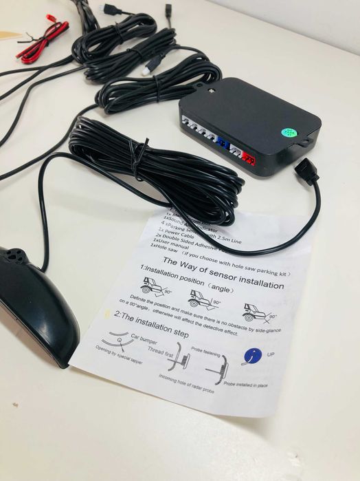 Samochodowe czujniki parkowania z wyświetlaczem LED 4 czujniki, radar