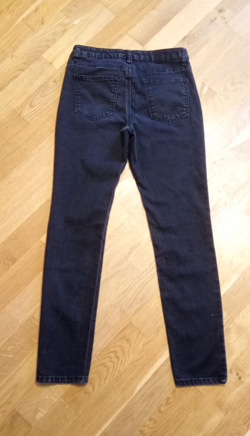 Arizona czarne spodnie jeansowe efekt sprania, r. 38