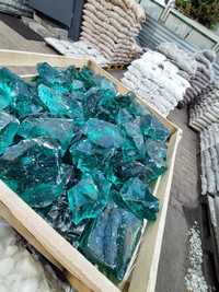 Szkło Gabionowe - szklane kamienie ozdobny kg.