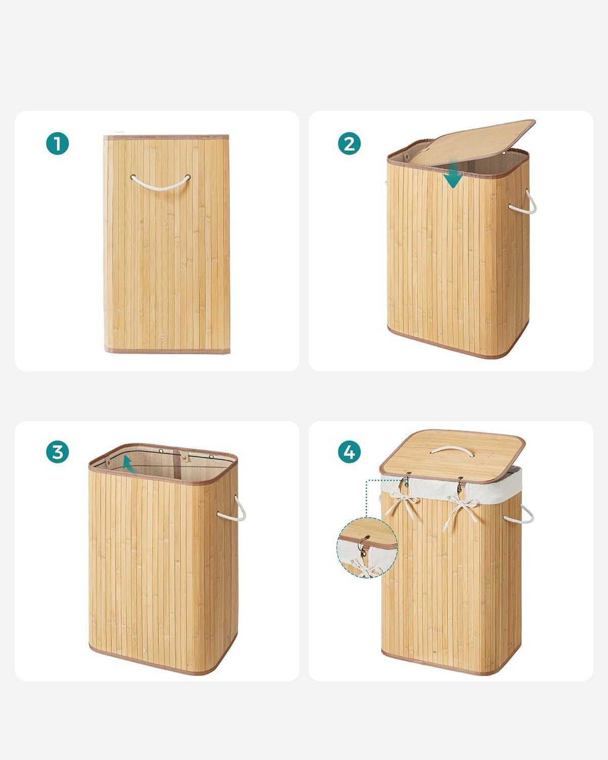 Nowy kosz na pranie / organizer / pojemnik / 72L / SOMGMICS !6264!