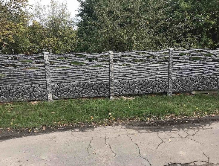 Євро -Забор , Глянцевий Євро -Паркан , Ворота ,Бетонна Огорожа