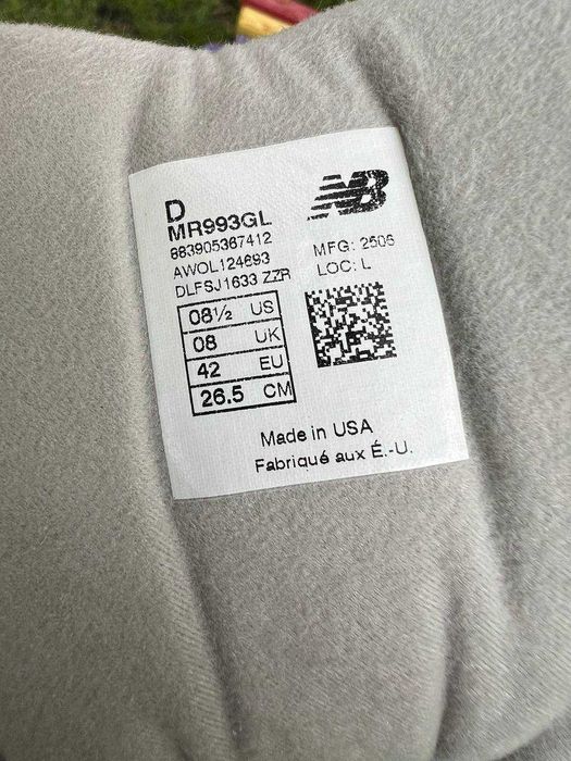 ОРИГІНАЛ! New Balance 993 Made in USA 39.5 42 42.5 43 44 45 | MR993GL