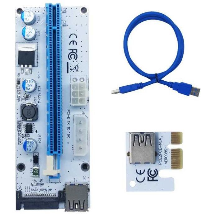 Райзер 008S универсальный - MOLEX/SATA/6pin sata молекс серверный 6pin