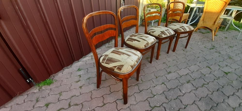 Krzesła drewniane  retro vintage prl