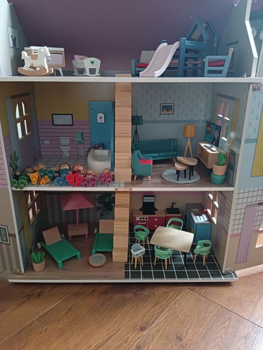 Domek drewniany wyposażony