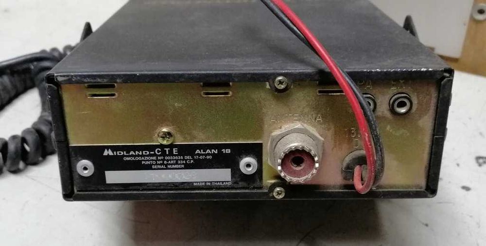 Радиостанция , рация Midland CTE Alan 18 б/у . 2 х 20 стерео 12v.