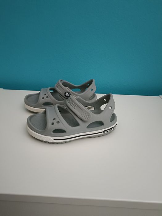 Crocs 23/24 Sandałki Crocband II 14854,01U szare chłopięce