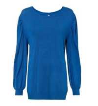Sweter niebieski bufki rozmiar 40