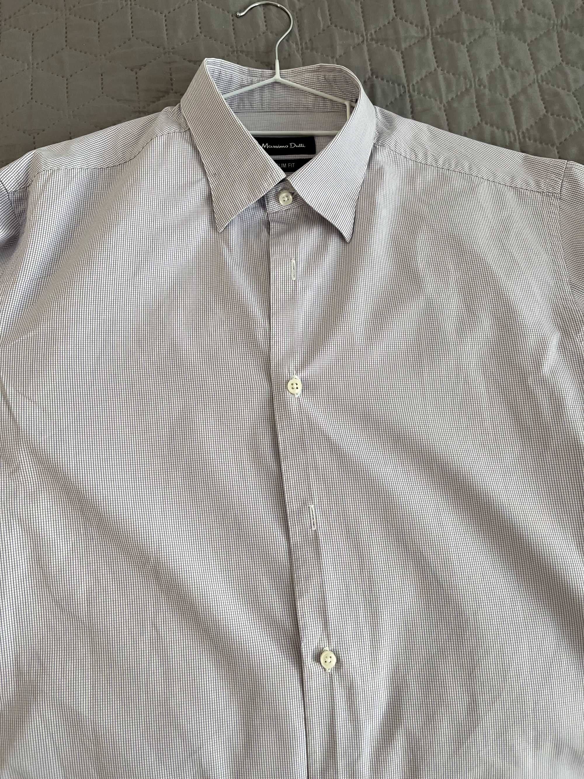 Koszula męska fioletowa - Massimo Dutti - L - bardzo dobry stan