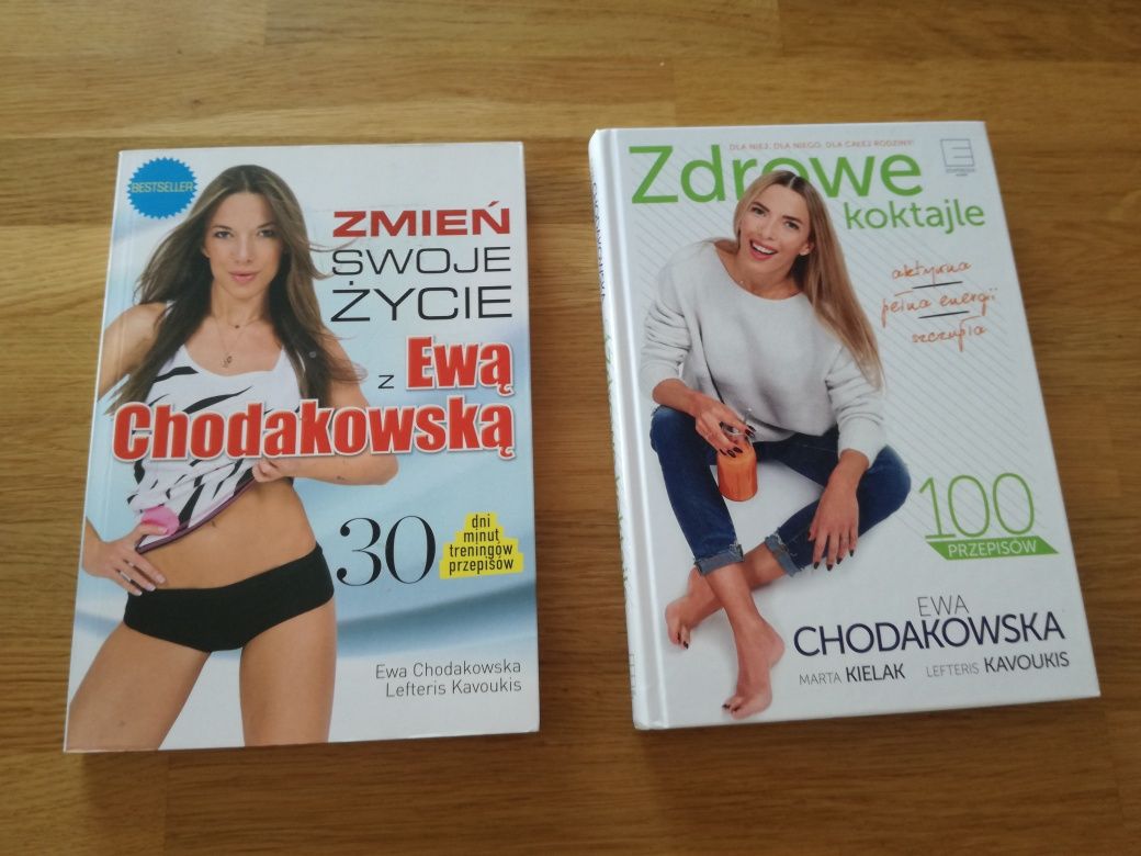 2 ksiazki Ewa Chodakowska zmien swoje zycie , zdrowe koktajle