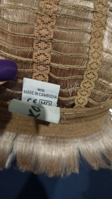 Krótka peruka balejaż z włosów naturalnych