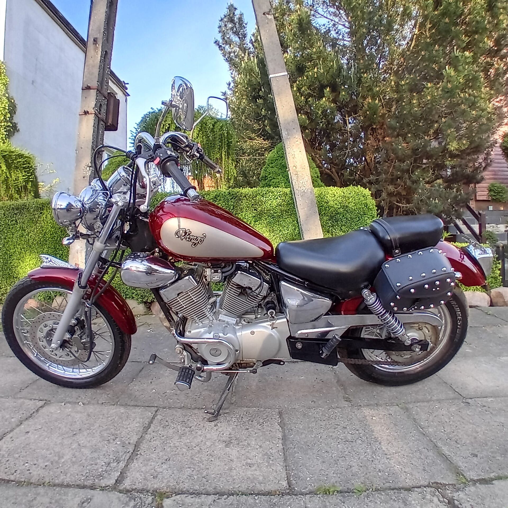 Yamaha Virago 125 z Niemiec kat A1 B Transport sakwy