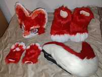 Fursuit Kemono czerwony lis partial nowy
