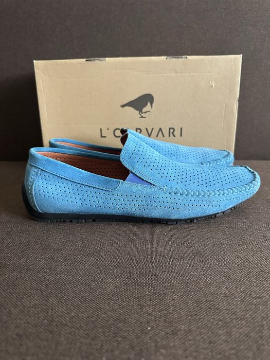 Блакитні мокасини Carvari