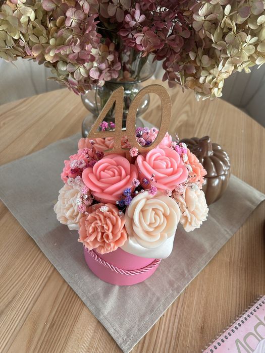 Mydlany bukiet | Flower Box | Upominek