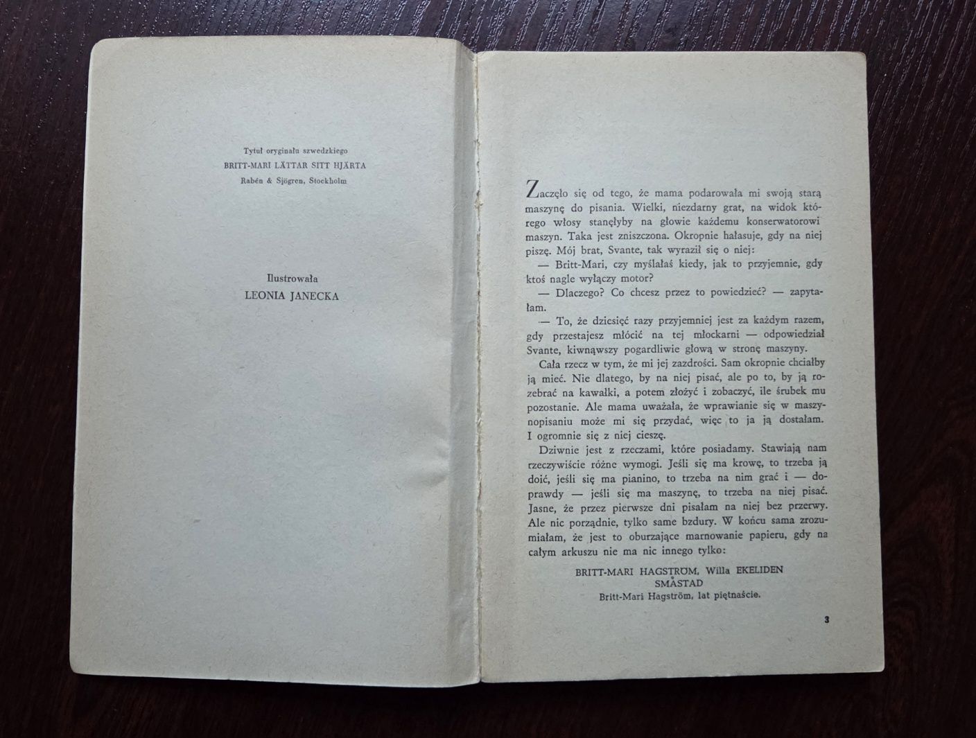 "Zwierzenia Britt-Mari" Astrid Lindgren