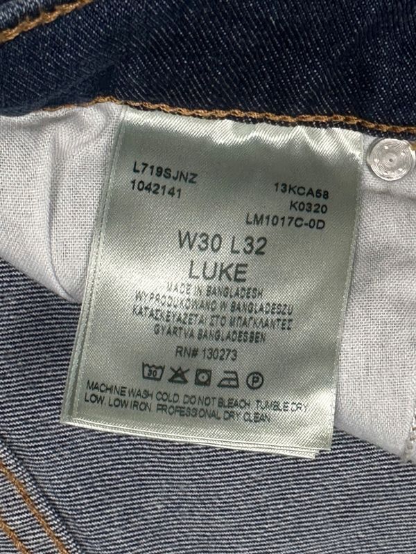 Lee Luke Jeansy Męskie Spodnie Slim Fit Logowane r. W30 L32