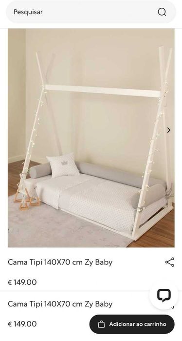 Cama tipi da marca Zyppy com colchão