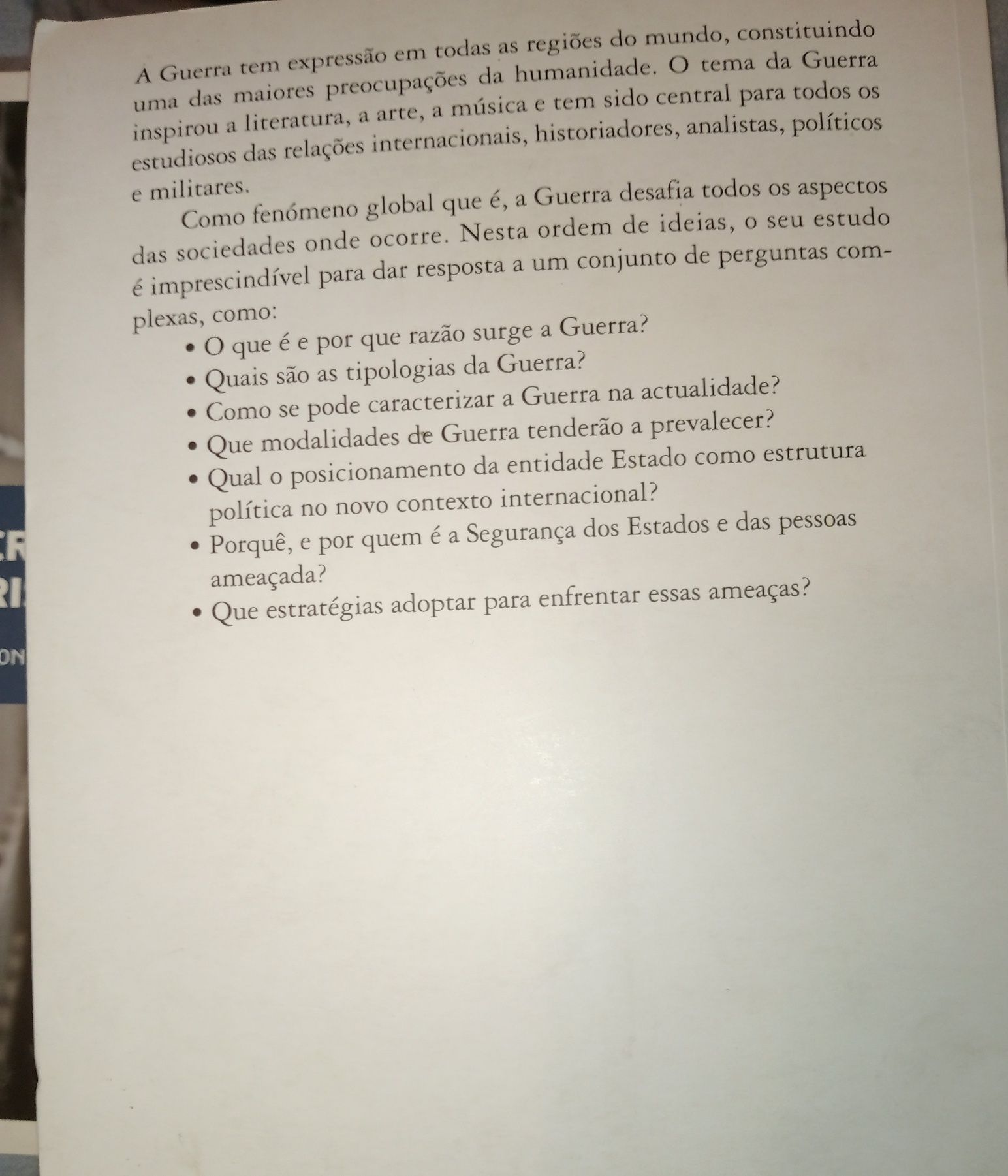 Da Guerra e da Estratégia a nova Polemonologia