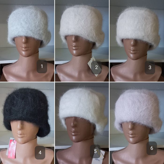 Женская вязаная шапка-ушанка Знижка 10%