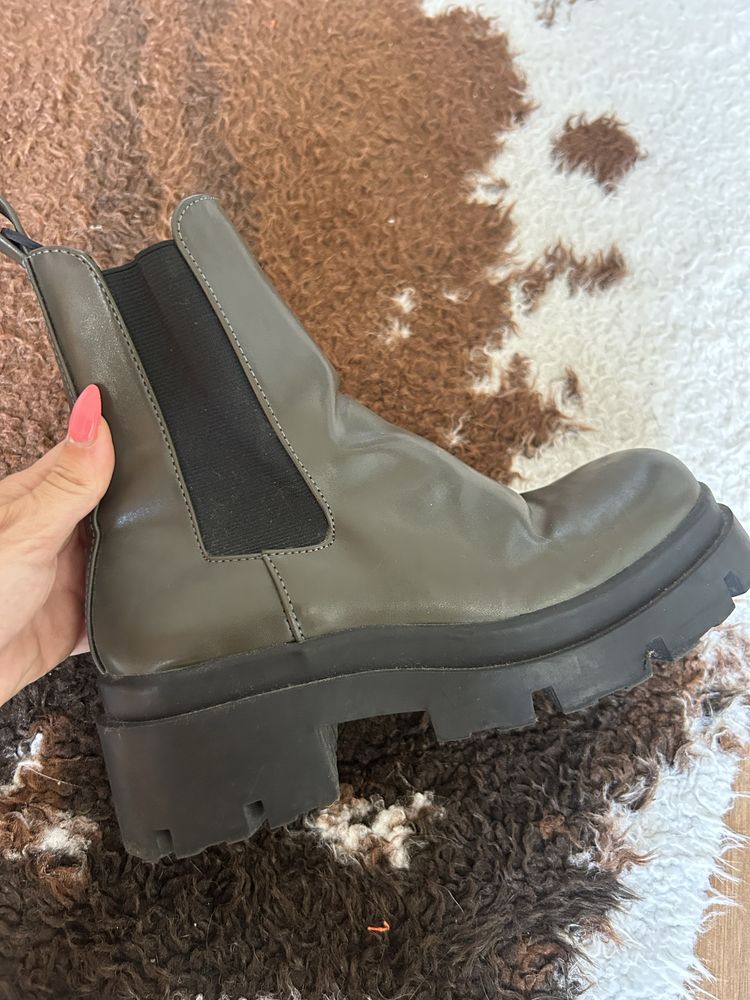 Botas verdes de plataforma