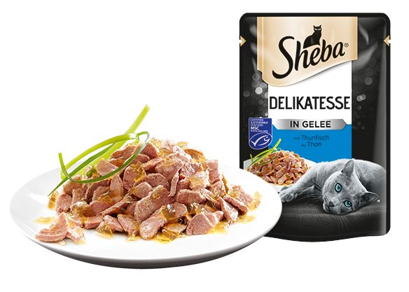 Sheba Delikatesse karma mokra dla Kota tuńczyk 28x85g w galaretce