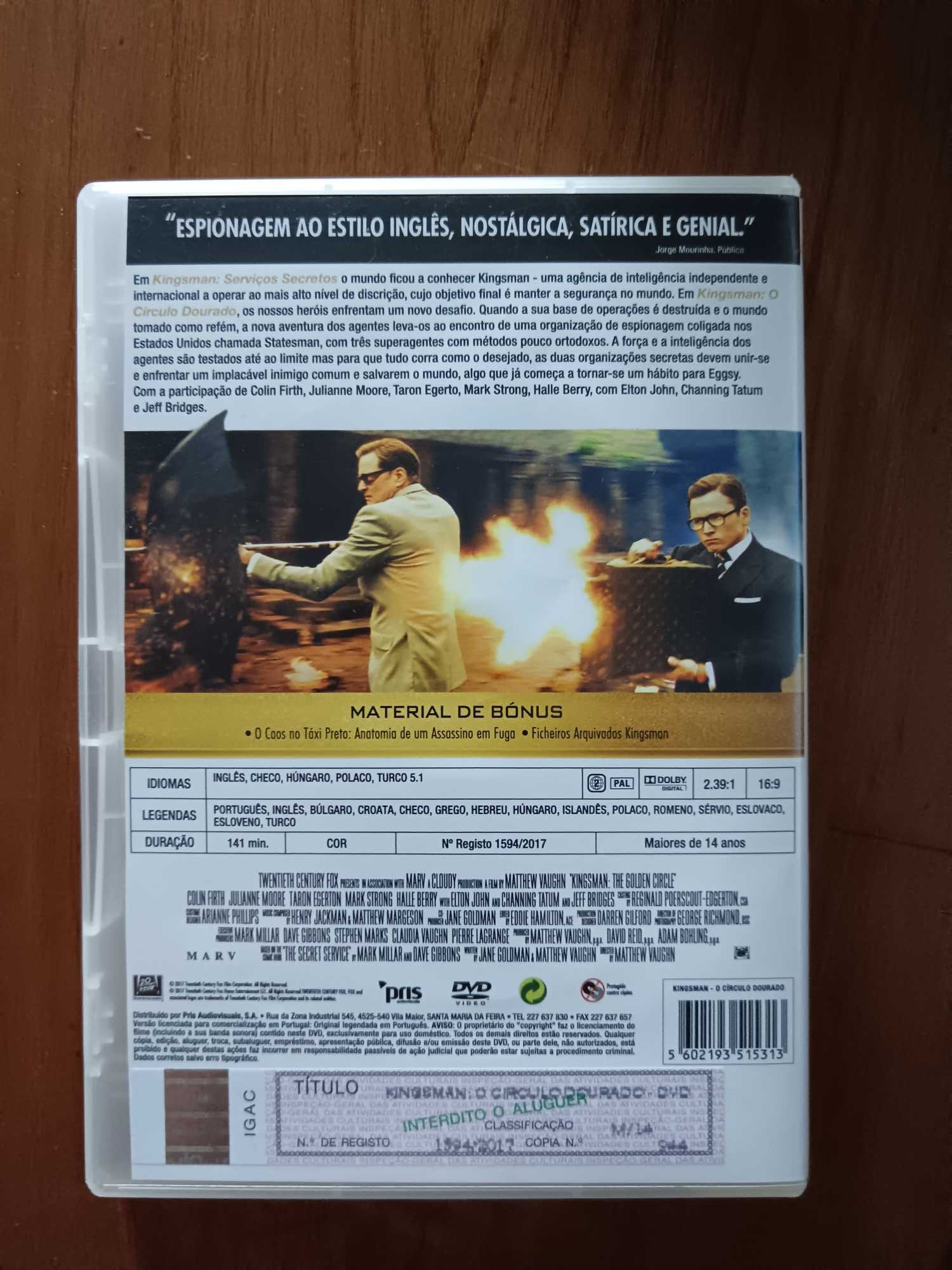 filme dvd original - kingsman - o circulo dourado