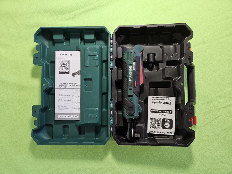 Grzechotka akumulatorowa gwarancja Parkside 12V PAR B1 54Nm najnowsza