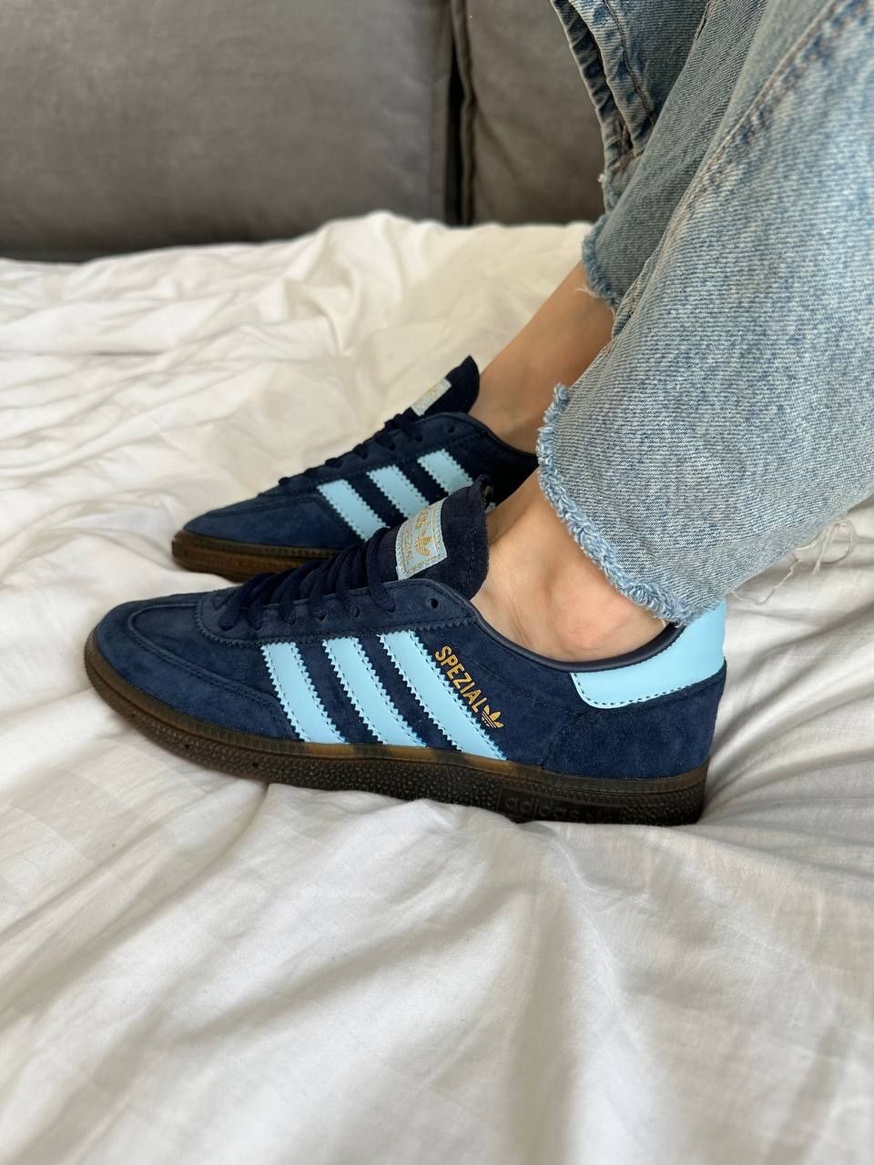 р36-41 Кросівки Adidas Spezial handball dark blue